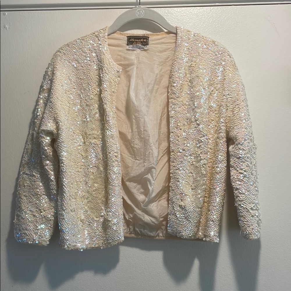 Alexander’s Vintage Sequin Cream Jacket